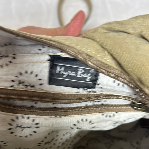 Myra Bag Tan and Gray Crossbody Bag with Adjustable Strap - Picture 6 of 13